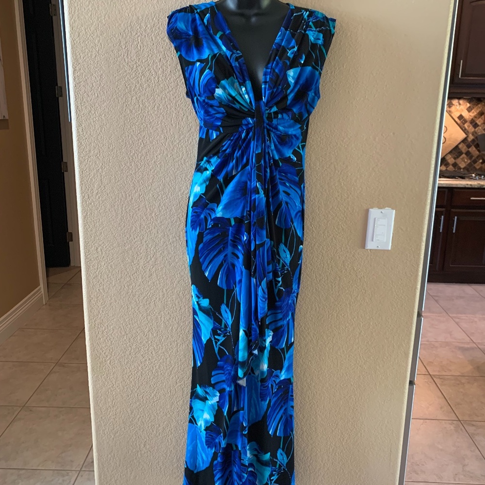 Blue floral dress